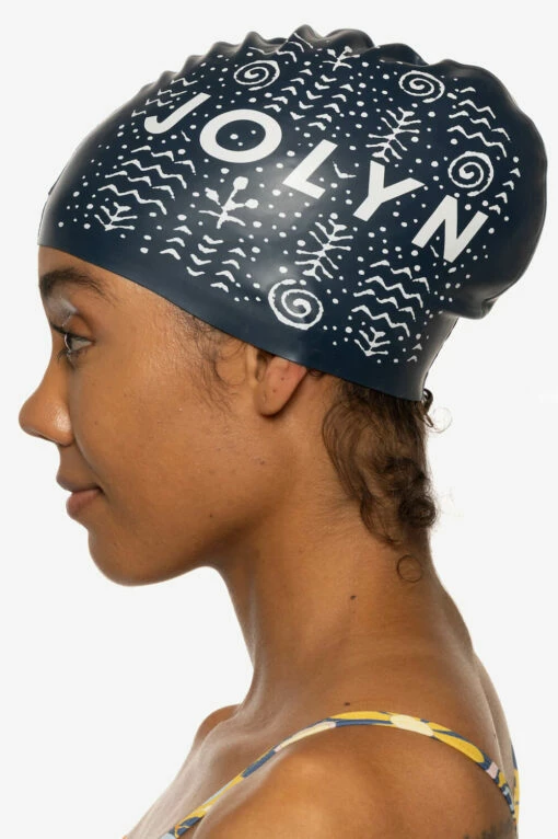 Silicone Swim Cap - Space Tribe -JOLYN Sales Accessories Swim Cap Print Side Space Tribe SPACETRIBE 040722 Nikkie