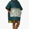 Voited Poncho - Deep Teal -JOLYN Sales Activewear Tops Voited Poncho Front FullLength KianiSouza 112222