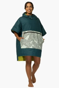 Voited Poncho - Deep Teal