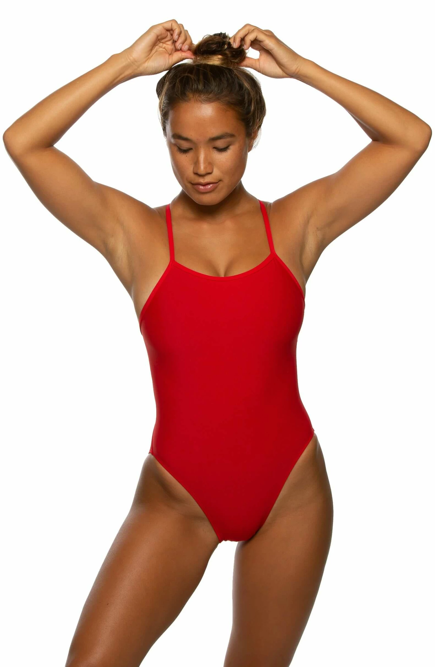 Brandon 2 Swim Onesie - Red 5 Brandon 2 Swim Onesie - Red - Image 3
