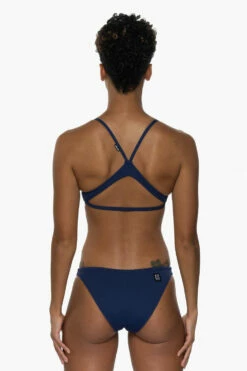 Jenna Bikini Bottom - Navy 7 Jenna Bikini Bottom - Navy -JOLYN Sales Bottoms Jenna Solid Navy Back Michelle 080322