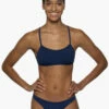 Jenna Bikini Bottom - Navy -JOLYN Sales Bottoms Jenna Solid Navy Front Michelle 080322