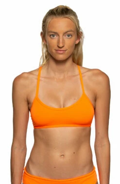 Grayson Bikini Top - Papaya -JOLYN Sales Grayson Solids Top Front Sunkist SUN 031620