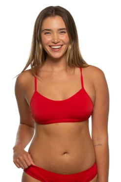 Heidi Bikini Top - Red 17 Heidi Bikini Top - Red -JOLYN Sales Heidi Solids Onesies Front Red RED 060520