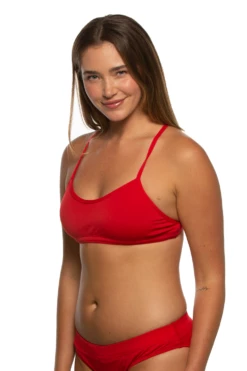 Heidi Bikini Top - Red 16 Heidi Bikini Top - Red -JOLYN Sales Heidi Solids Onesies Side Red RED 060520