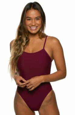 Jackson 4 Swim Onesie - Cabernet -JOLYN Sales JACKSON4 CAB F 112018