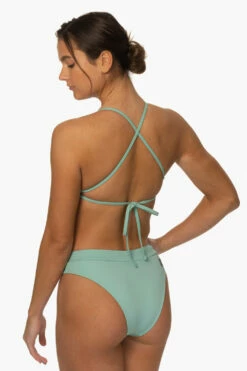 Alanna Bikini Bottom - Newport -JOLYN Sales Surf Bottoms Alanna Solid Newport SideBack MiaClark 011623