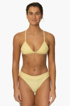 Alanna Bikini Bottom - Pismo -JOLYN Sales Surf Bottoms Alanna Solid Pismo Front MiaClark 011623