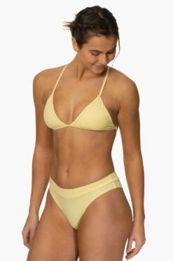 Alanna Bikini Bottom - Pismo -JOLYN Sales Surf Bottoms Alanna Solid Pismo SideFront MiaClark 011623