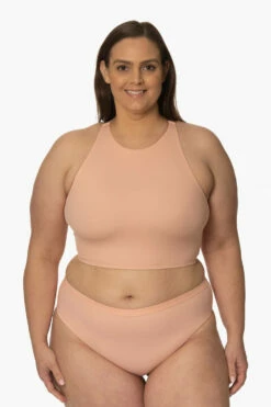 Camila Bikini Bottom - Coronado -JOLYN Sales Surf Bottoms Camila Solid Coronado Front AdrianaK 011923