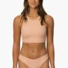 Camila Bikini Bottom - Coronado -JOLYN Sales Surf Bottoms Camila Solid Coronado Front MiaClark 011623
