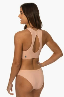 Camila Bikini Bottom - Coronado -JOLYN Sales Surf Bottoms Camila Solid Coronado SideBack MiaClark 011623