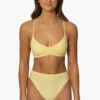 Leandra Bikini Bottom - Pismo -JOLYN Sales Surf Bottoms Leandra Solid Pismo Front MiaClark 011623