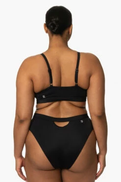 Nora Bikini Bottom - Black -JOLYN Sales Surf Bottoms Nora Solid Black Back Zarria 010423