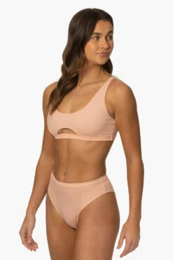Nora Bikini Bottom - Coronado -JOLYN Sales Surf Bottoms Nora Solid Coronado SideFront2 MiaClark 011623