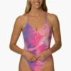 Lucia Surf One Piece - Radiance 2 Lucia Surf One Piece - Radiance -JOLYN Sales Surf Onesie Lucia Print Radiance Front KiraAlger 011923