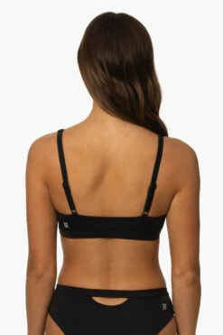 Amelia Bikini Top - Black -JOLYN Sales Surf Tops Amelia Solid Black Back MiaClark 011623