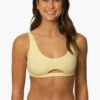 Amelia Bikini Top - Pismo -JOLYN Sales Surf Tops Amelia Solid Pismo Front MiaClark 011623
