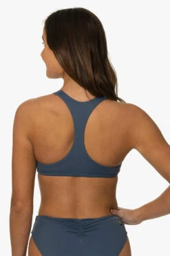 Aster Bikini Top - Laguna -JOLYN Sales Surf Tops Aster Solid Laguna Back MiaClark 011623