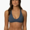 Aster Bikini Top - Laguna 2 Aster Bikini Top - Laguna -JOLYN Sales Surf Tops Aster Solid Laguna Front MiaClark 011623