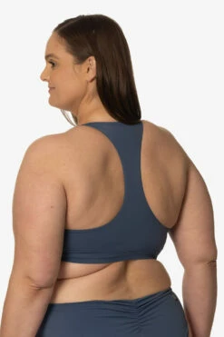 Aster Bikini Top - Laguna -JOLYN Sales Surf Tops Aster Solids Laguna Back Side AdrianaK 011923