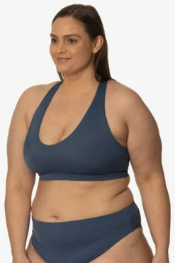 Aster Bikini Top - Laguna -JOLYN Sales Surf Tops Aster Solids Laguna Side AdrianaK 011923