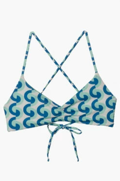 Eliana Bikini Top - Dana Point -JOLYN Sales Surf Tops Eliana Print DanaPoint Flatlay Front Jocelyn 010423