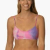 Eryn Bikini Top - Radiance -JOLYN Sales Surf Tops Eryn Print Radiance Front KiraAlger 0119231923