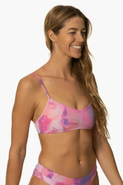 Eryn Bikini Top - Radiance 9 Eryn Bikini Top - Radiance -JOLYN Sales Surf Tops Eryn Print Radiance SideFront KiraAlger 011923