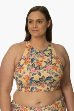 Gwen Bikini Top - Catalina Island -JOLYN Sales Surf Tops Gwen Print CatalinaIsland Front AdrianaK 011923