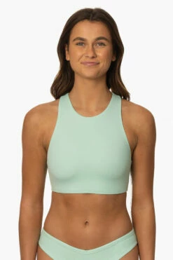 Gwen Bikini Top - Segundo -JOLYN Sales Surf Tops Gwen Solid Segundo Front MiaClark 011623