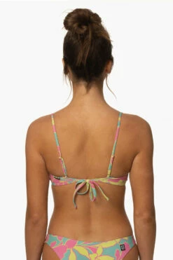 Hikari Bikini Top - Treasure Island 10 Hikari Bikini Top - Treasure Island -JOLYN Sales Surf Tops Hikari Print TreasureIsland Back MiaClark 011623