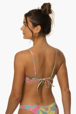 Hikari Bikini Top - Treasure Island 9 Hikari Bikini Top - Treasure Island -JOLYN Sales Surf Tops Hikari Print TreasureIsland SideBack MiaClark 011623