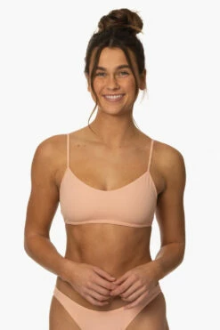 Hikari Bikini Top - Coronado -JOLYN Sales Surf Tops Hikari Solid Coronado Front MiaClark 011623