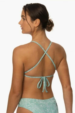 Lily Bikini Top - Del Mar -JOLYN Sales Surf Tops Lily Print DelMar SideBack MiaClark 011623