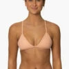 Lily Bikini Top - Coronado -JOLYN Sales Surf Tops Lily Solid Coronado Front MiaClark 011623