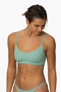 Mia Bikini Top - Newport 10 Mia Bikini Top - Newport -JOLYN Sales Surf Tops Mia Solid Newport FrontSide MiaClark 011623