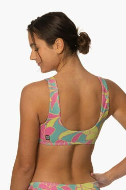 Paige Bikini Top - Treasure Island -JOLYN Sales Surf Tops Paige Prints TreasureIsland1 BackSide MiaClark 011623