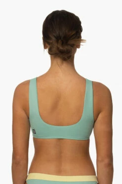 Paige Bikini Top - Newport & Pismo -JOLYN Sales Surf Tops Paige Solid Newport Pismo Back MiaClark 011623