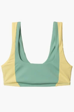 Paige Bikini Top - Newport & Pismo -JOLYN Sales Surf Tops Paige Solid Newport Pismo Flatlay Front Jocelyn 010423