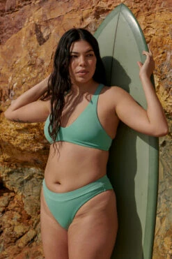 Alanna Bikini Bottom - Newport -JOLYN Sales Swim Bottoms Alanna Solid Newport Front AshleyAbbott INTRSXTN