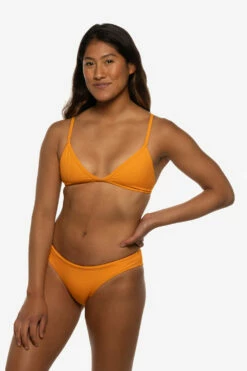 Koa Bikini Bottom - Mandarin -JOLYN Sales Swim Bottoms Koa Solid Mandarin Front Liz 052422