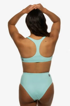 Natia Bikini Bottom - Aqua -JOLYN Sales Swim Bottoms Natia Solid Aqua Back Liz 052422