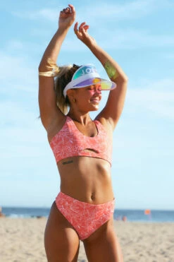 Nora Bikini Bottom - Crystal Cove -JOLYN Sales Swim Bottoms Nora Prints Crystal Cove Front Model2 JSD2.23 Lifestyle