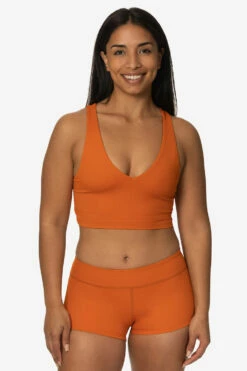 Piha Surf Short - Ginger -JOLYN Sales Swim Bottoms Piha Solid Ginger Front TiaSurf KianiSouza 020923