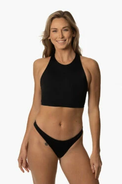 Playa Bikini Bottom - Black 15 Playa Bikini Bottom - Black -JOLYN Sales Swim Bottoms Playa Solid Black Front CourtneySurf ChristinaQuakernik 021123