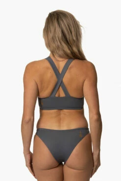 Playa Bikini Bottom - Graphite -JOLYN Sales Swim Bottoms Playa Solid Graphite Back CourtneySurf ChristinaQuakernik 021123
