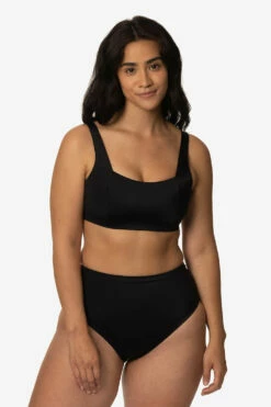 Venus Bikini Bottom - Black 7 Venus Bikini Bottom - Black -JOLYN Sales Swim Bottoms Venus Solids Black Front Destiny CSGD1 041123