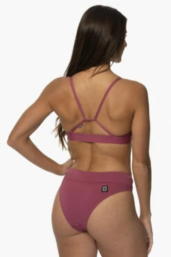 Zoe Bikini Bottom - Plum -JOLYN Sales Swim Bottoms Zoe Solid Plum SideBack KarolMartin 121322 e821dbed 9c13 4eba a015 b38914c2fc85