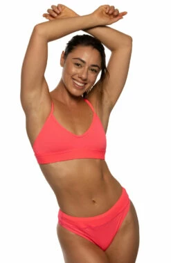 Zoe Bikini Bottom - Red -JOLYN Sales Swim Bottoms Zoe Solid Side Hot Pink HP Angie 061821